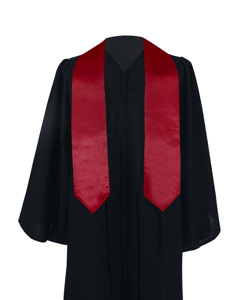 Plain Graduation Stole - 16 Colors Available - Graduation Gown 