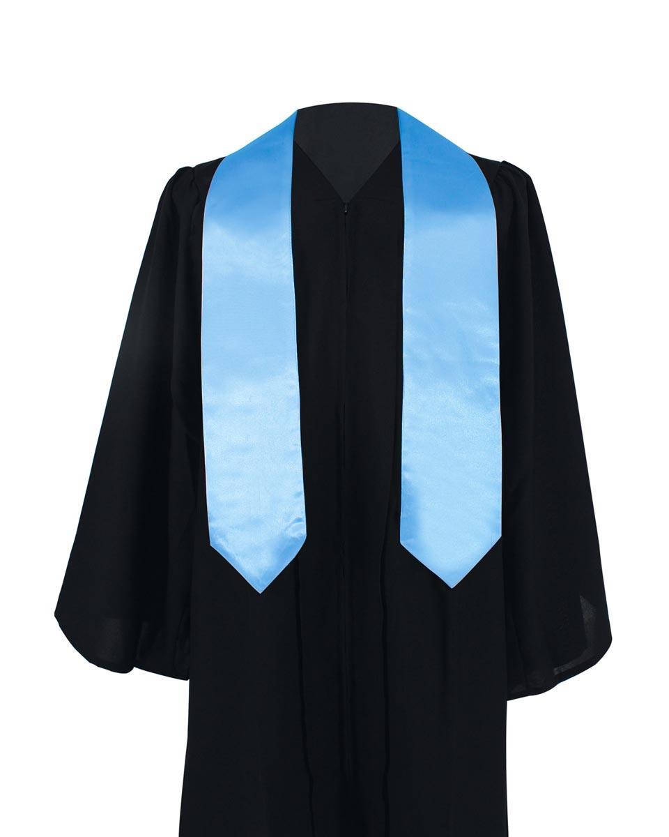 Plain Graduation Stole - 16 Colors Available - Graduation Gown 