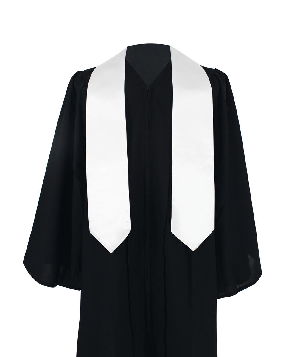 Plain Graduation Stole - 16 Colors Available - Graduation Gown 