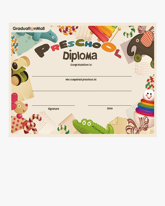 Kindergarten/Preschool Diploma - Graduation Gown 
