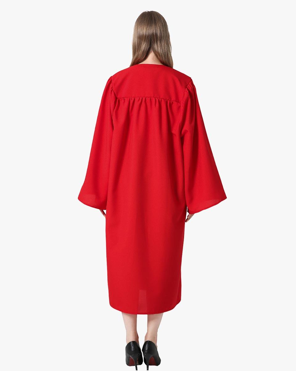 High School Premium Matte Graduation Gown Only - Red TEST - Graduation Gown 