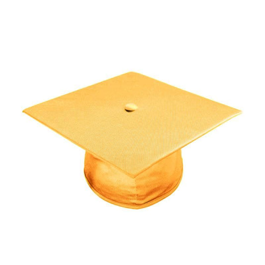 Shiny Antique Gold Junior High/Middle School Cap - Graduation Gown 