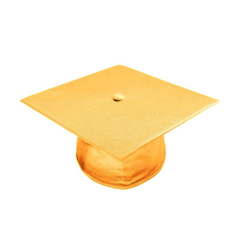 Shiny Antique Gold High School Cap - Graduation Gown 