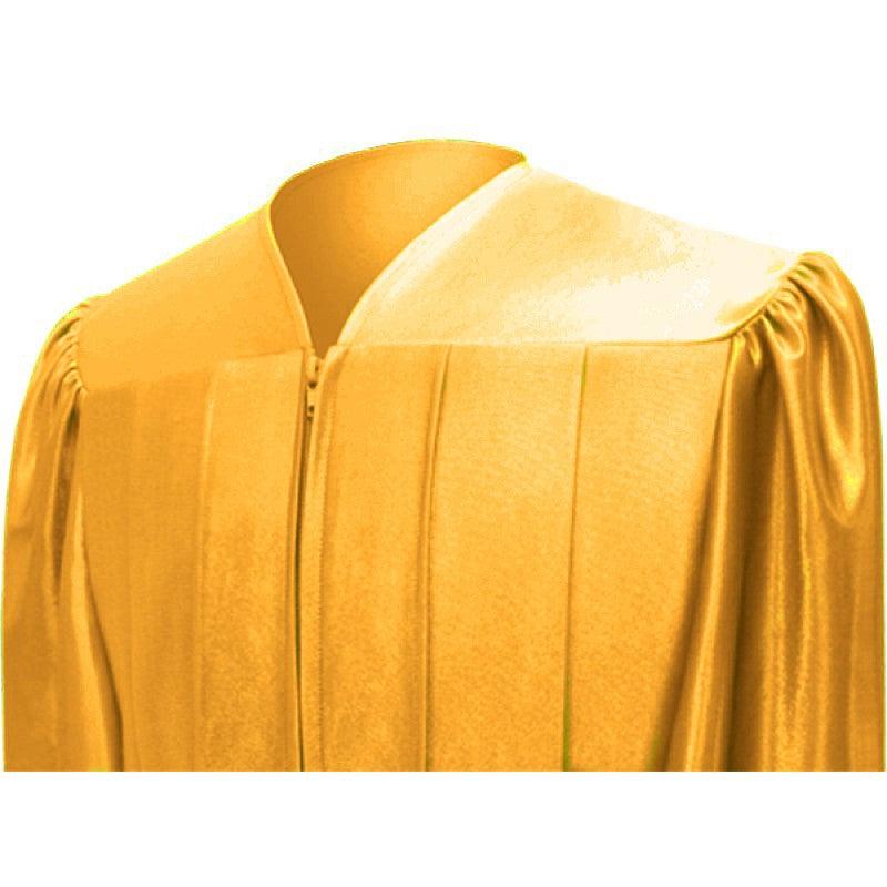 Shiny Antique Gold Bachelors Academic Cap & Gown - Graduation Gown 