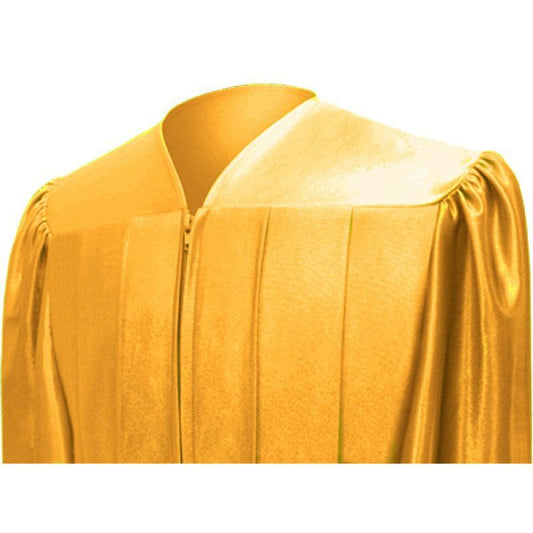 Shiny Antique Gold High School Cap & Gown - Graduation Gown 