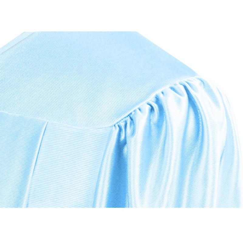 Shiny Light Blue Bachelors Cap & Gown - Graduation Gown 