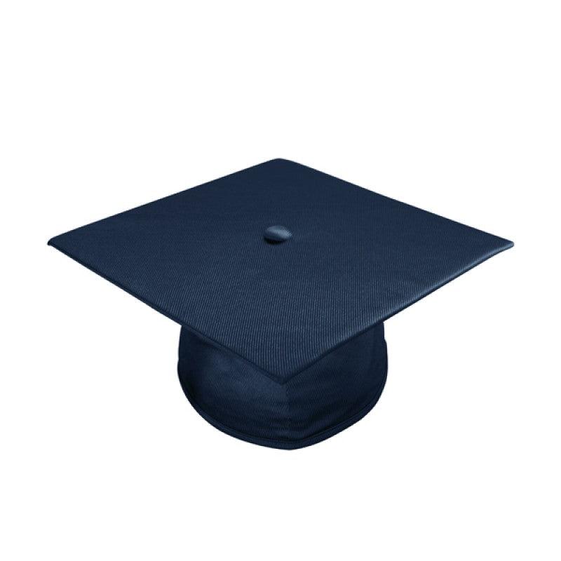 Shiny Navy Blue High School Cap & Gown - Graduation Gown 