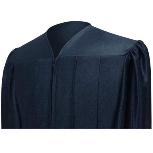 Shiny Navy Blue Junior High/Middle School Cap & Gown - Graduation Gown 