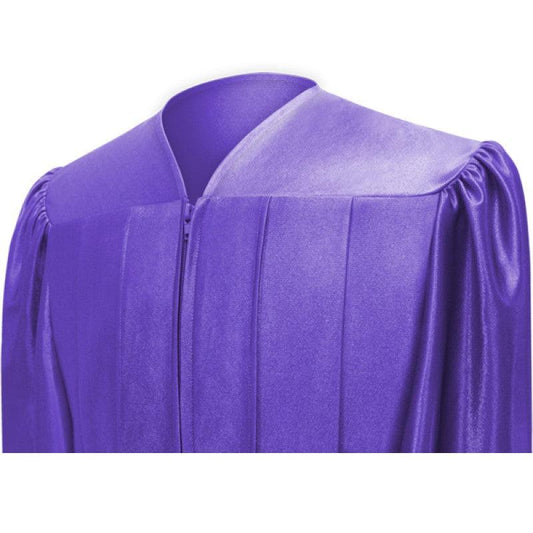 Shiny Purple Bachelors Cap & Gown - Graduation Gown 