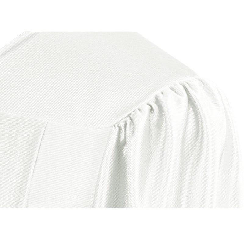 Shiny White Bachelors Cap & Gown - Graduation Gown 