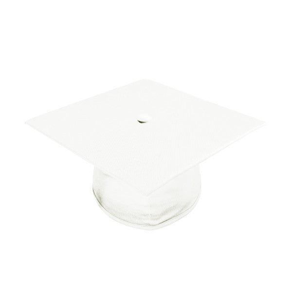 Shiny White Kindergarten/Preschool Cap - Graduation Gown 
