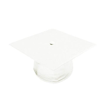 Shiny White Kindergarten/Preschool Cap - Graduation Gown 