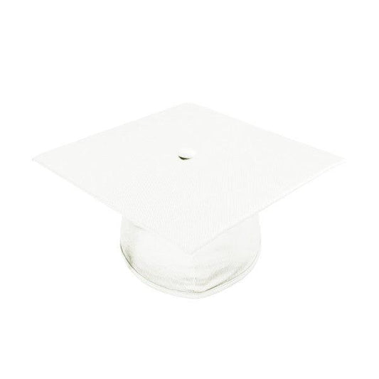 Shiny White Kindergarten/Preschool Cap - Graduation Gown 