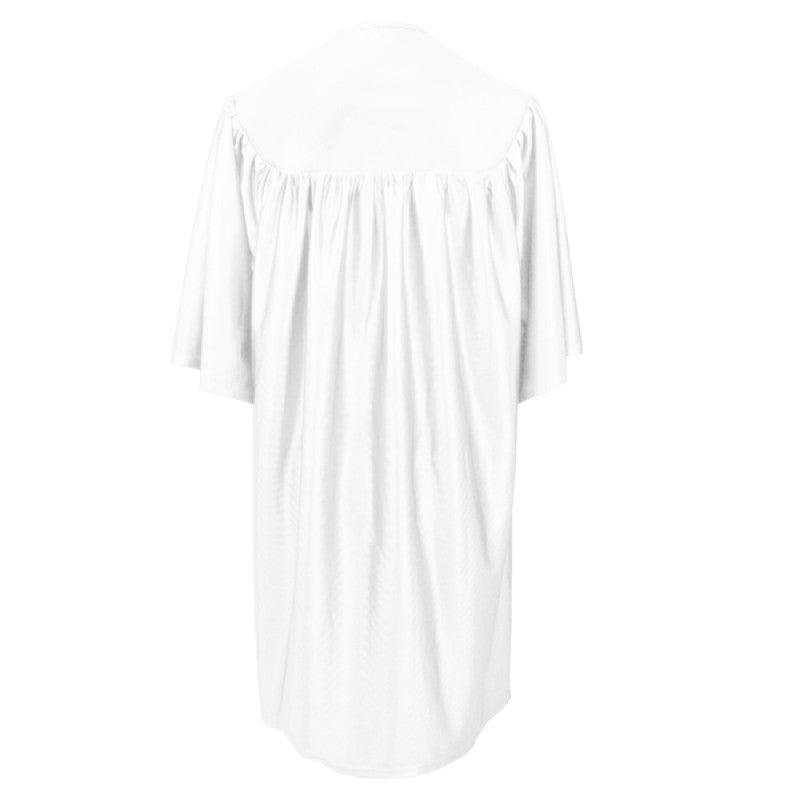 Shiny White Kindergarten/Preschool Cap & Gown - Graduation Gown 