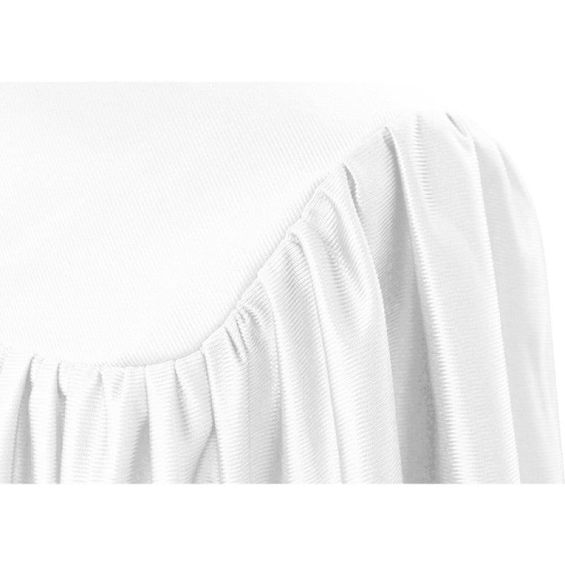 Shiny White Kindergarten/Preschool Cap & Gown - Graduation Gown 