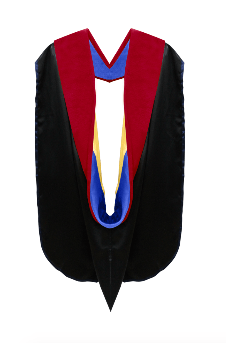 Doctor of Theology Hood - Royal Blue & Golden Yellow - Graduation Gown 