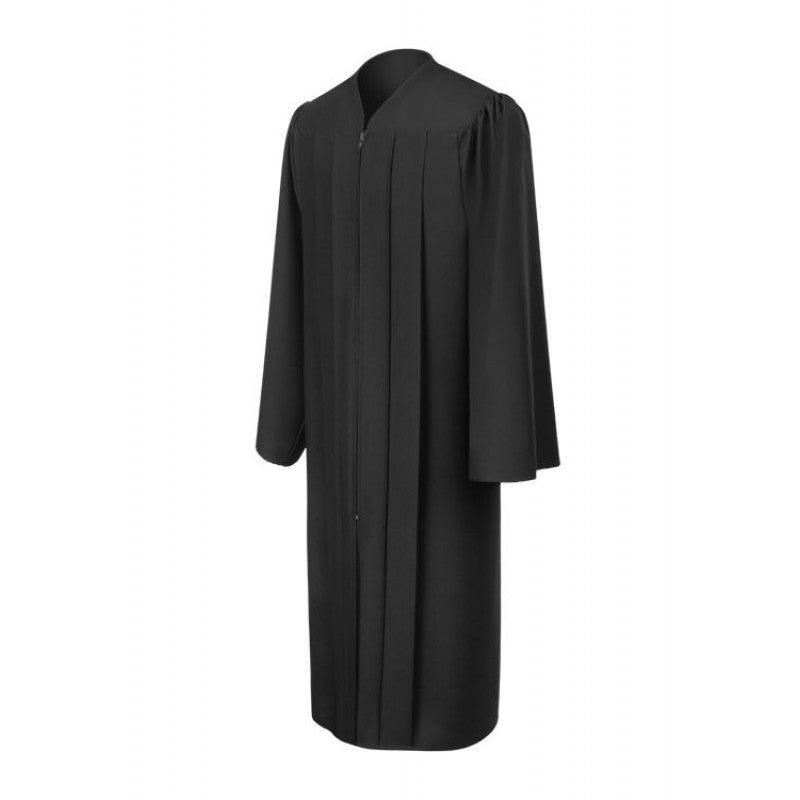 Matte Black Bachelors Academic Cap, Gown & Hood - Graduation Gown 